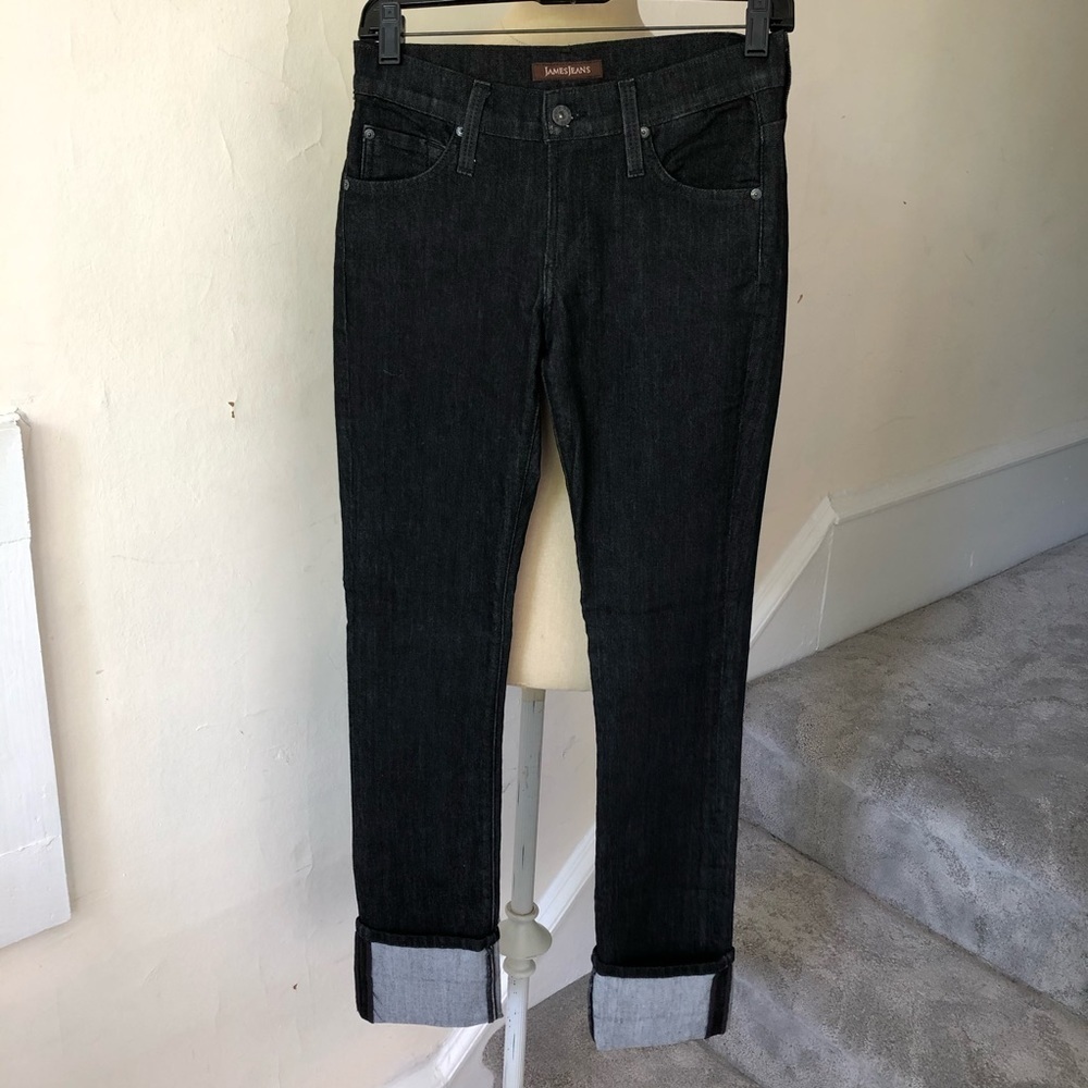 James Jeans Sabrina Straight Leg Cuffed Jeans EUC